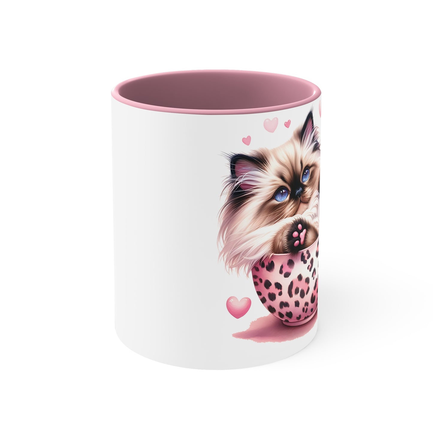 Cat in a leopard cup Accent Coffee Mug, 11oz