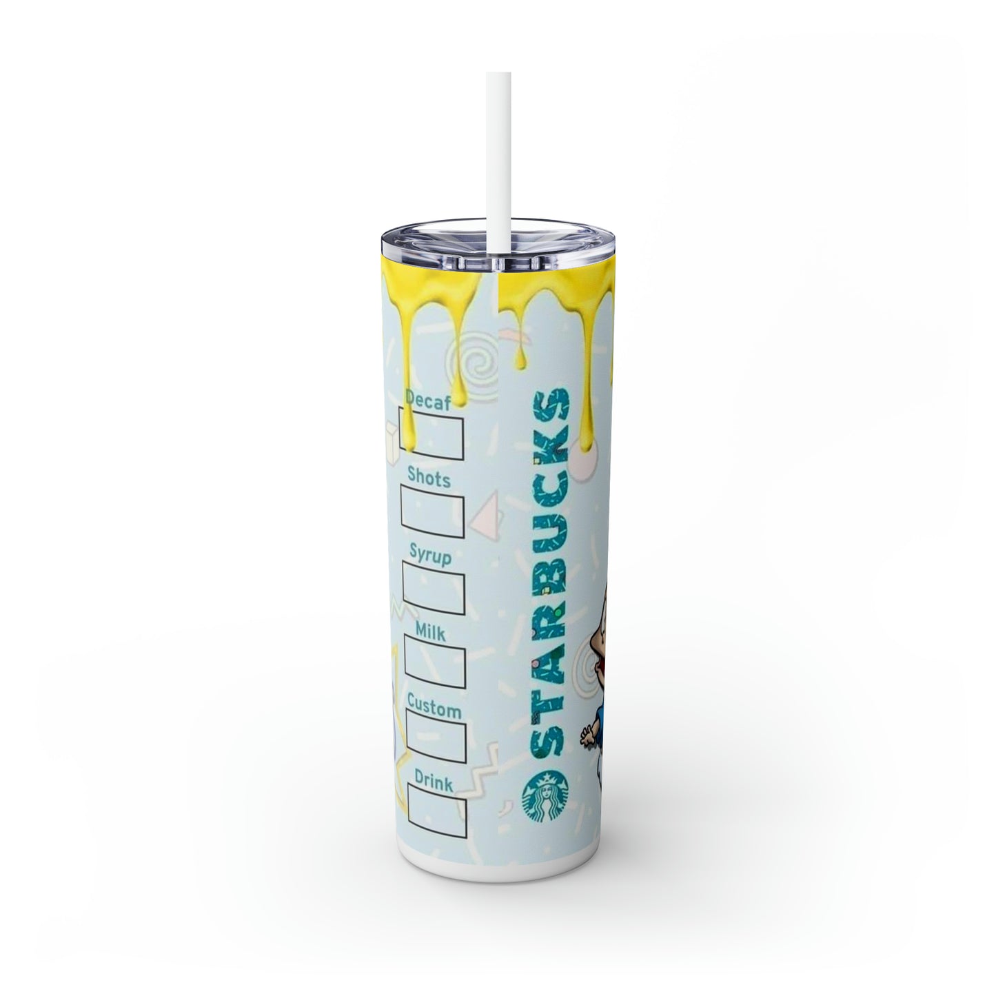 Rugrats Skinny Tumbler with Straw, 20oz