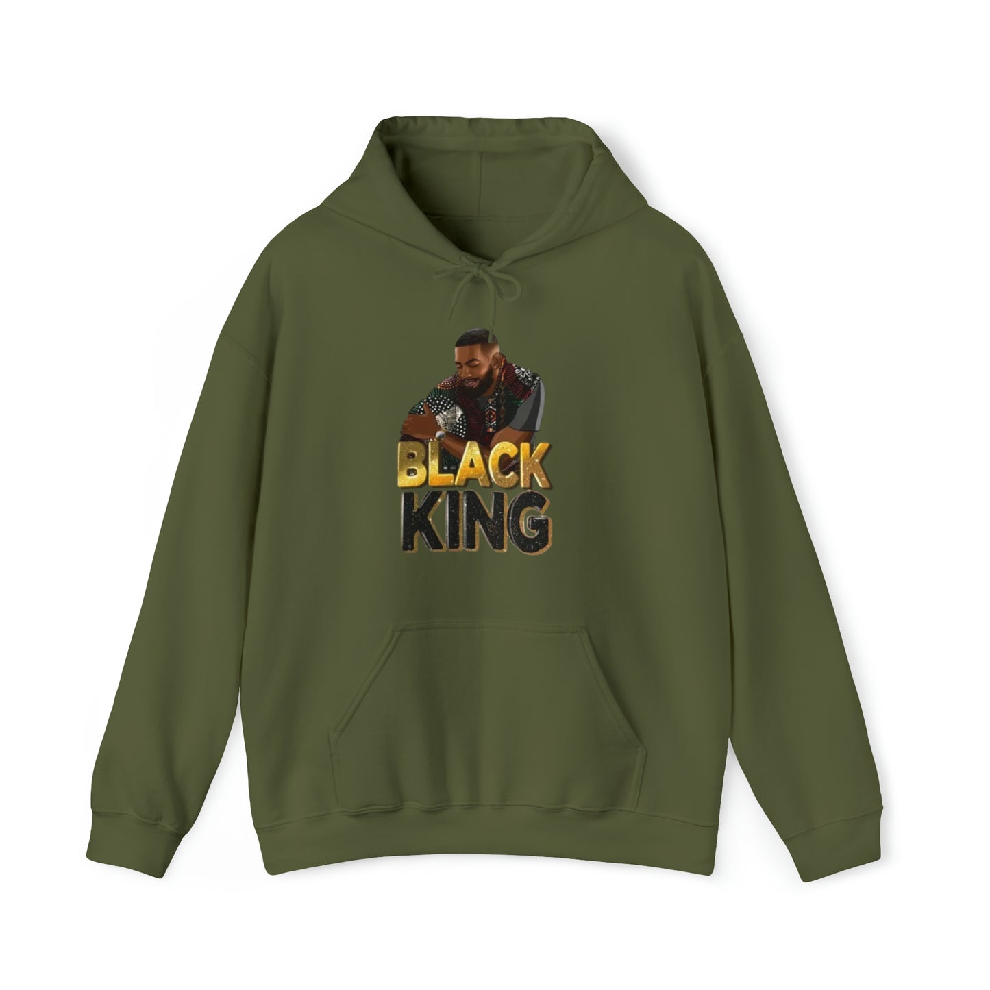 Black King Heavy Blend™ Hooded Sweatshirt