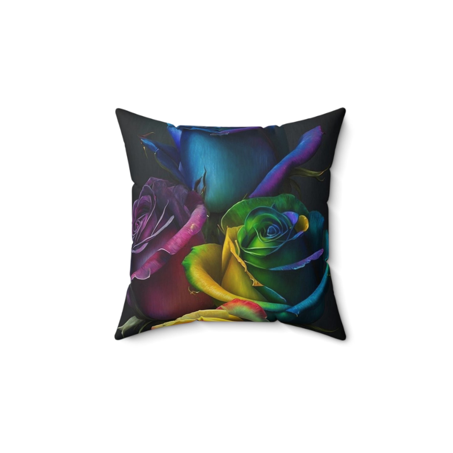 Rose Polyester Square Pillow