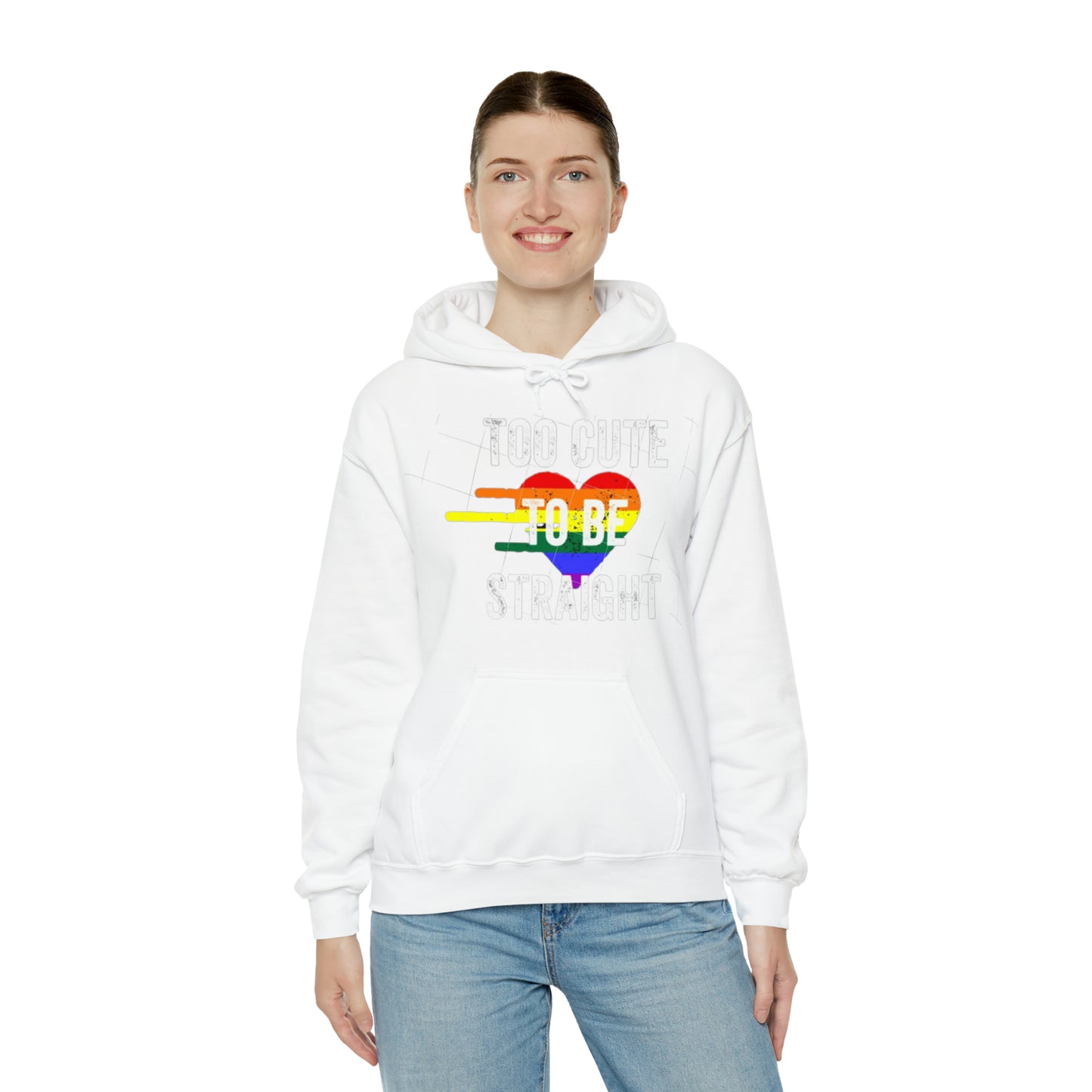 To cute to be straight Heavy Blend™ Hooded Sweatshirt