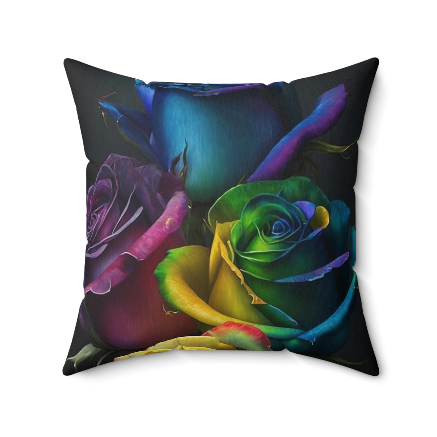 Rose Polyester Square Pillow