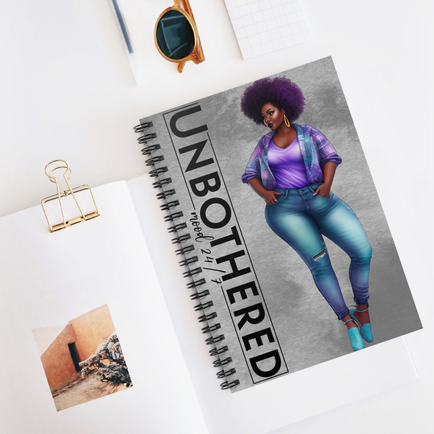 Unbothered Spiral Notebook - Ruled Line