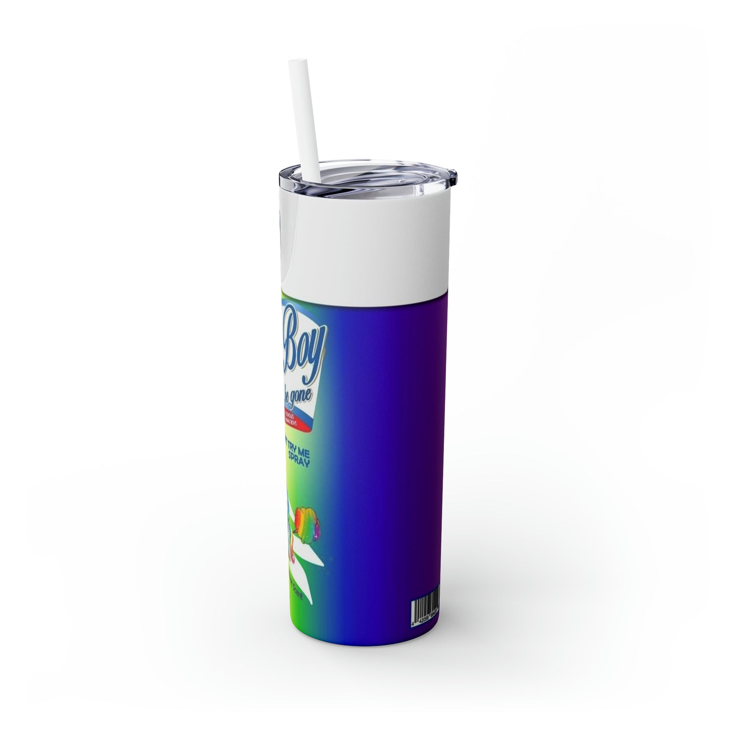 Fuck boy Skinny Tumbler with Straw, 20oz