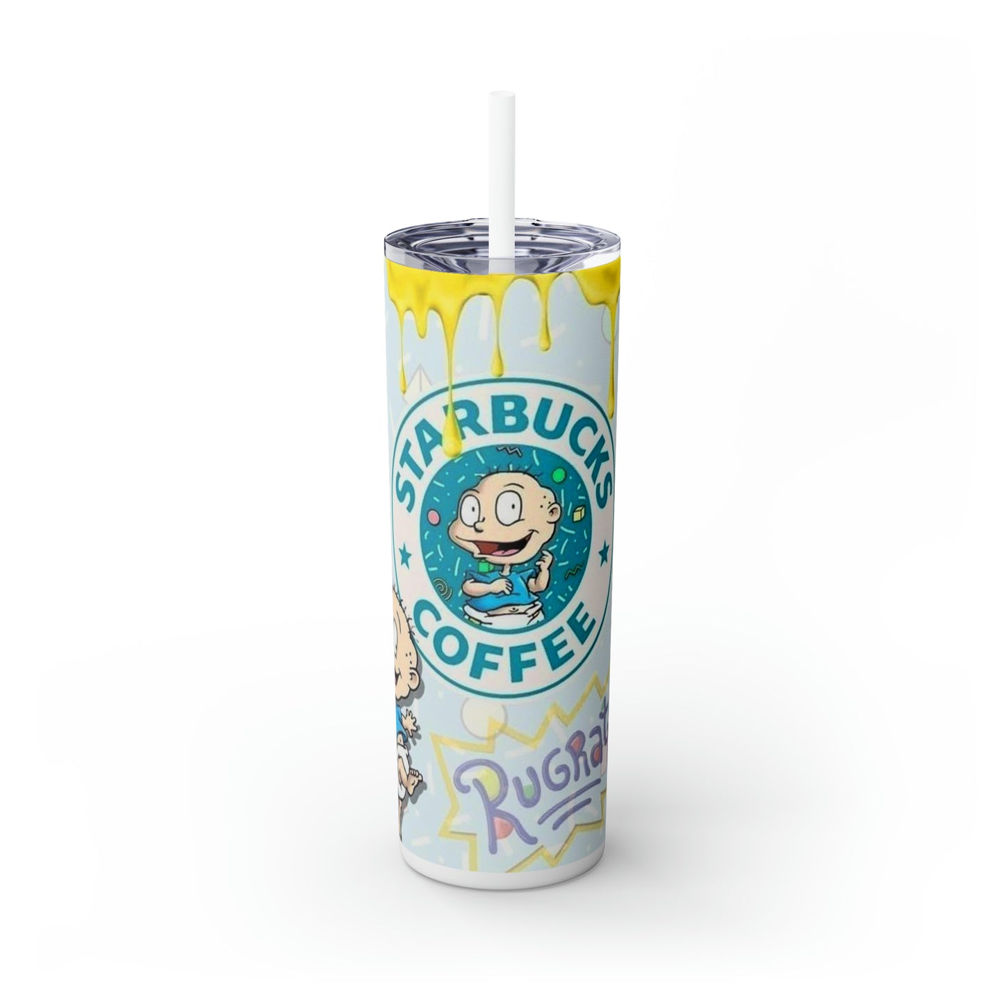 Rugrats Skinny Tumbler with Straw, 20oz