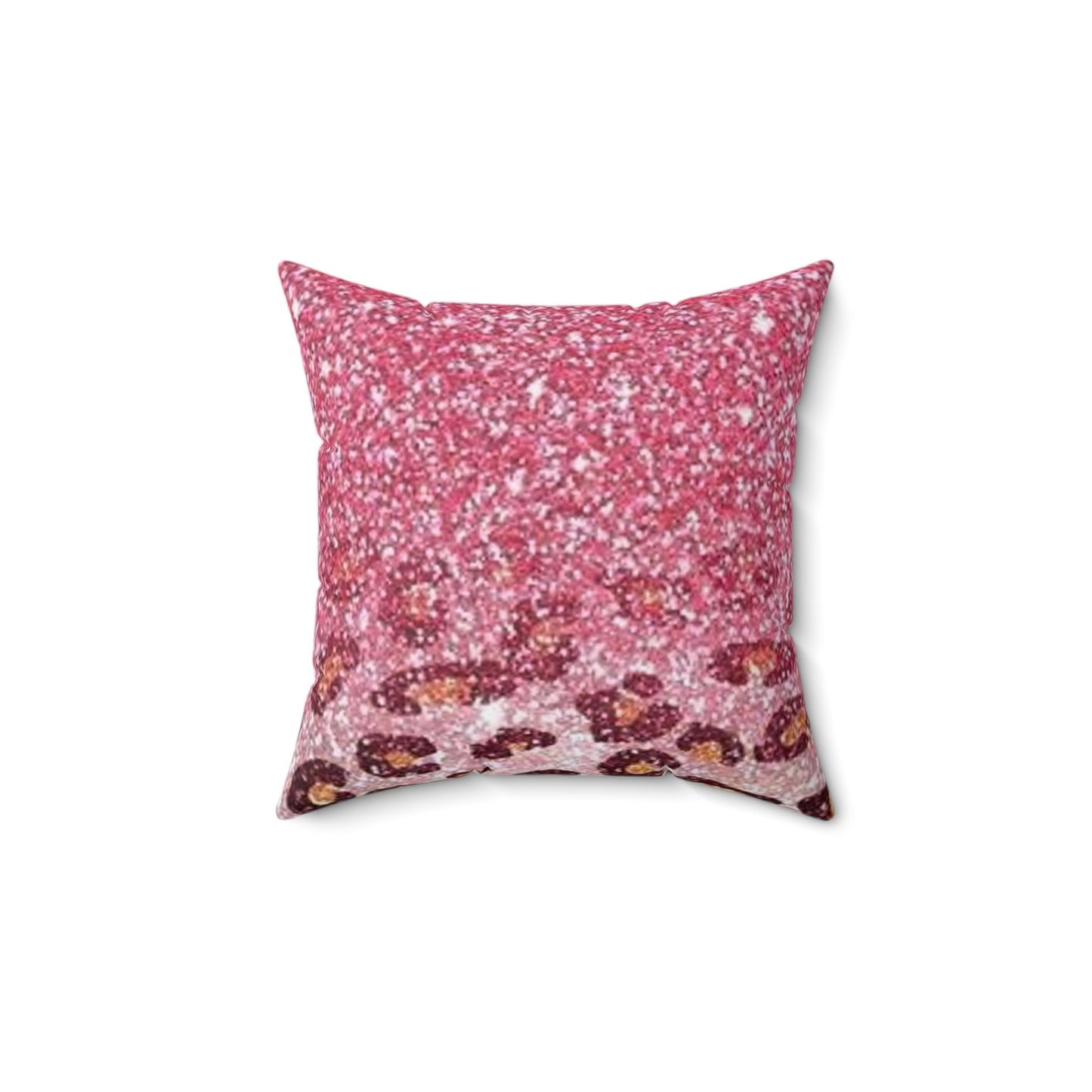 Pink leopard Square Pillow