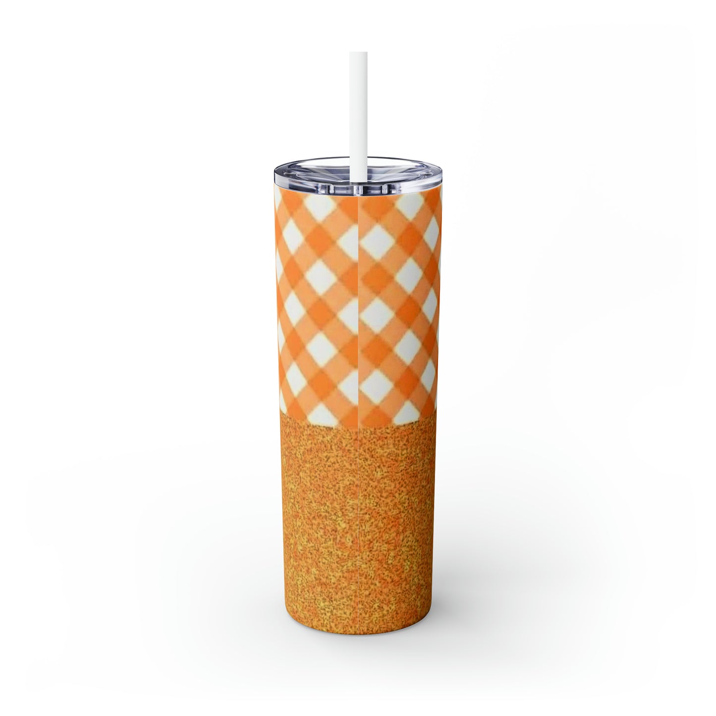 Orange Juice Skinny Tumbler with Straw, 20oz