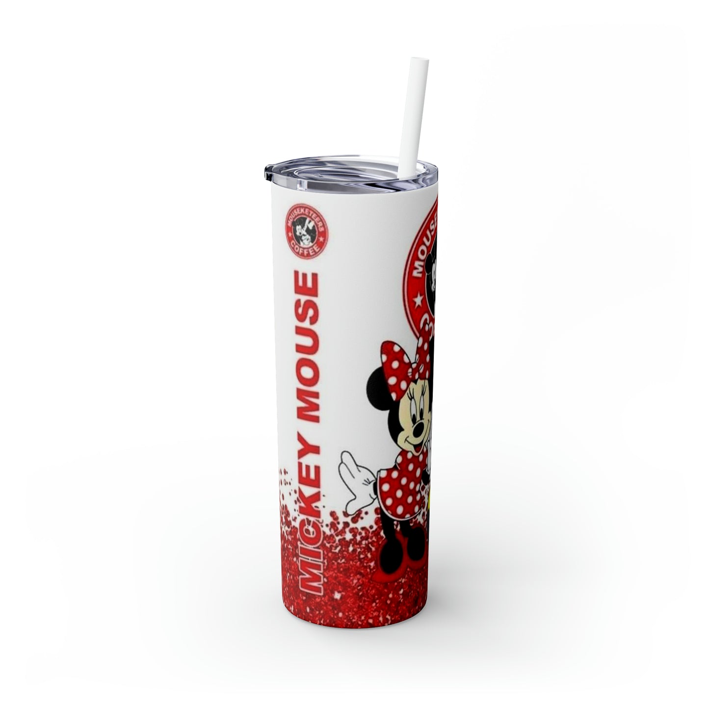 Mickey & Minnie Skinny Tumbler with Straw, 20oz