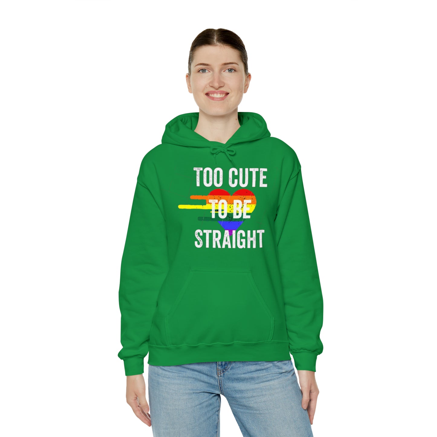 To cute to be straight Heavy Blend™ Hooded Sweatshirt