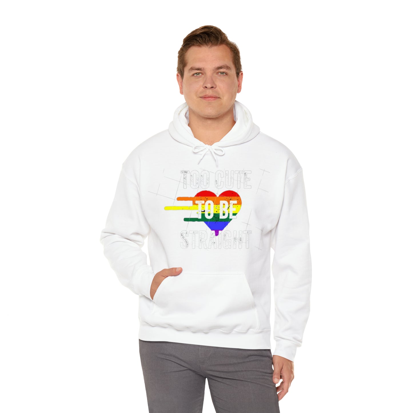 To cute to be straight Heavy Blend™ Hooded Sweatshirt