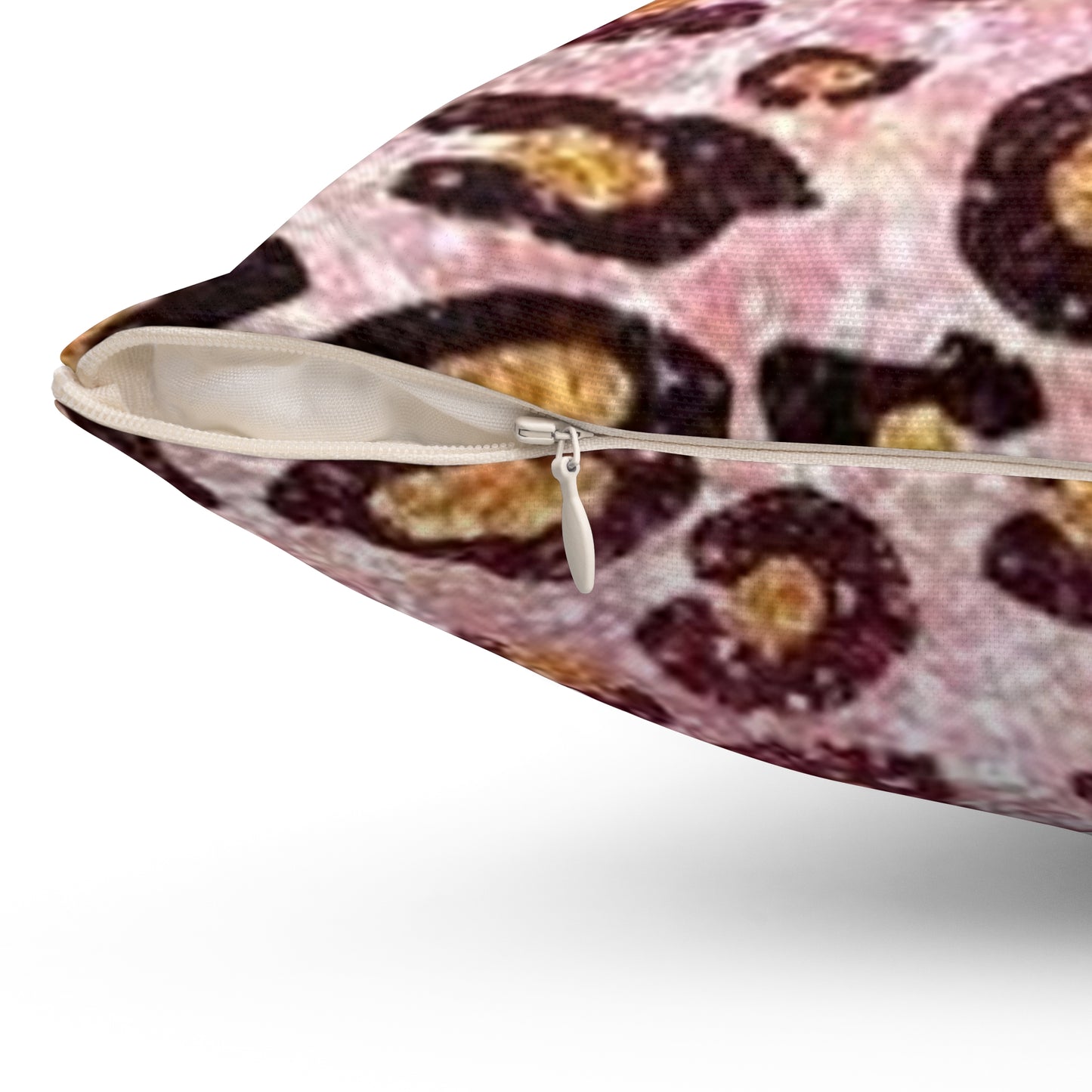 Pink leopard Square Pillow