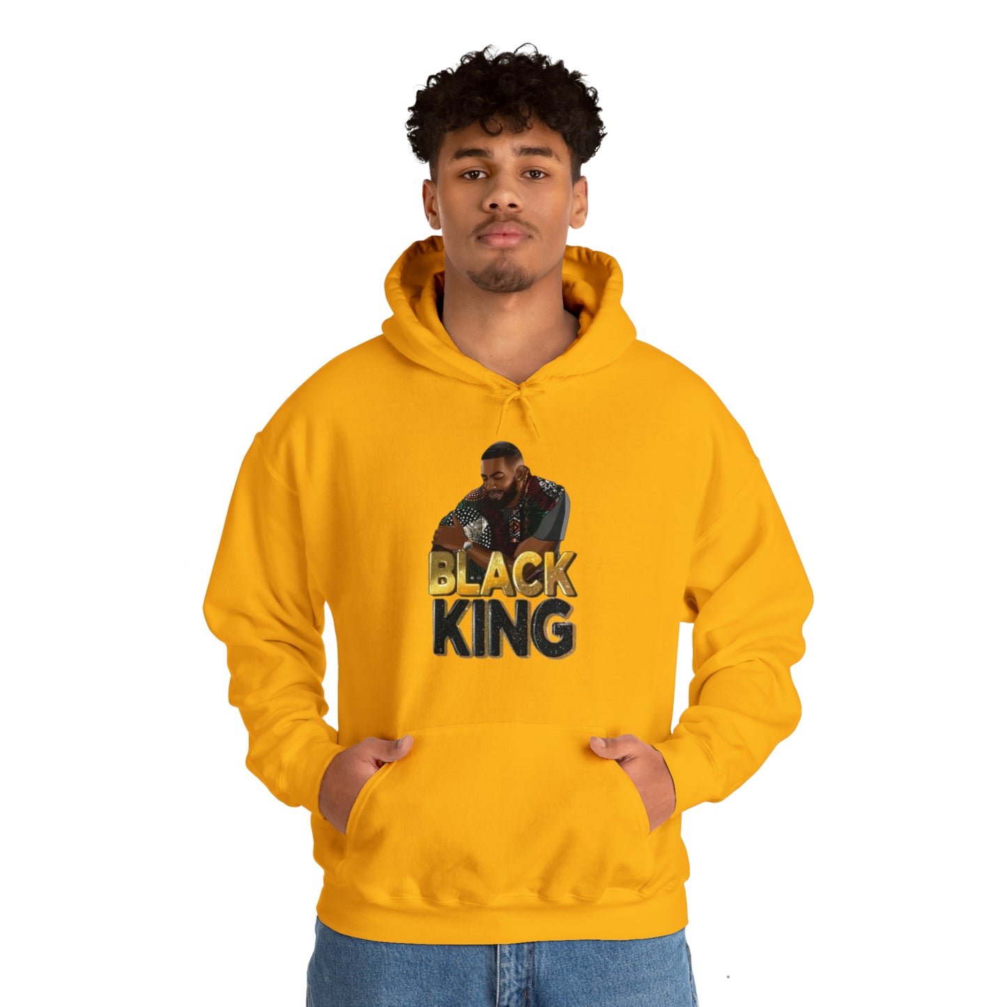 Black King Heavy Blend™ Hooded Sweatshirt