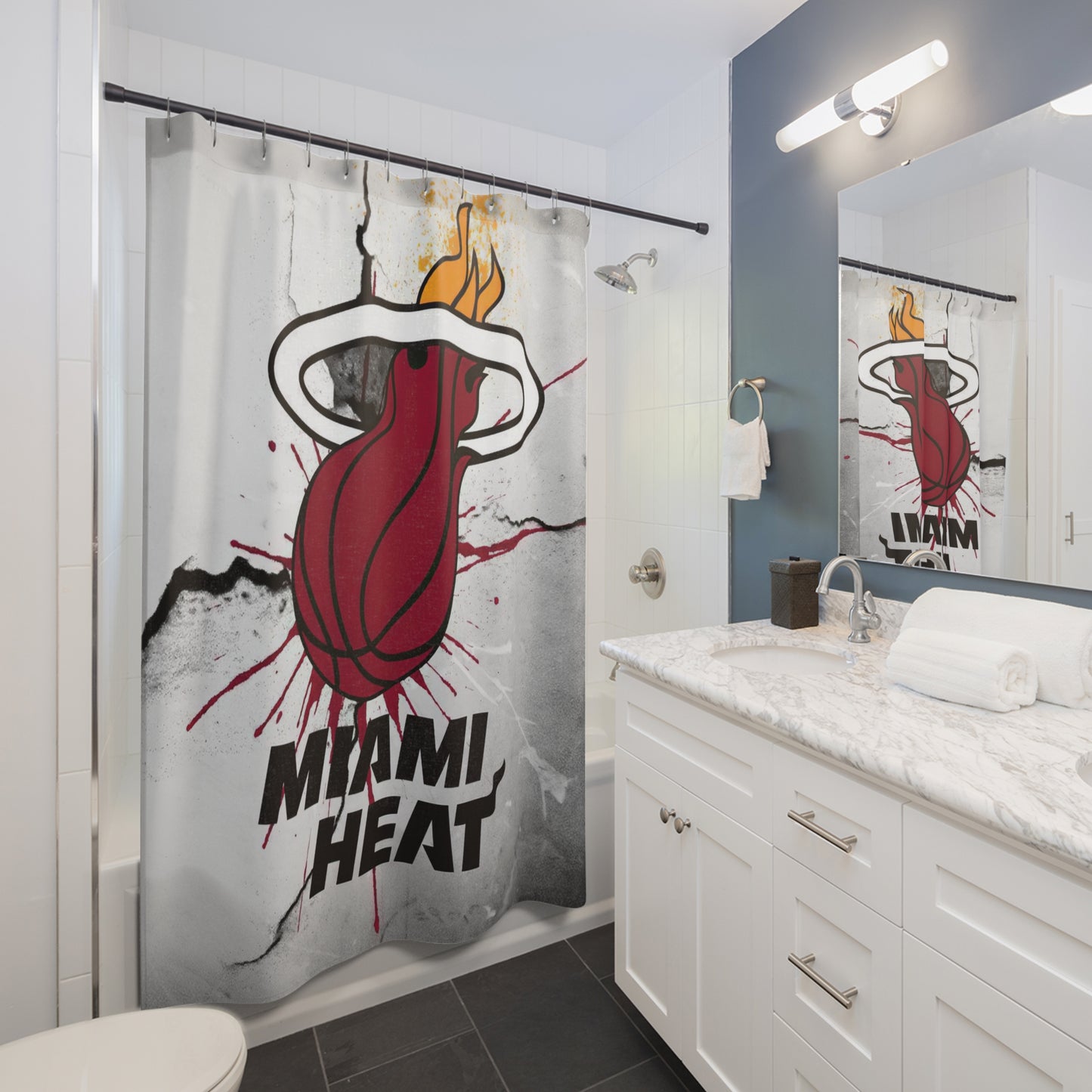 miami heat Shower Curtains