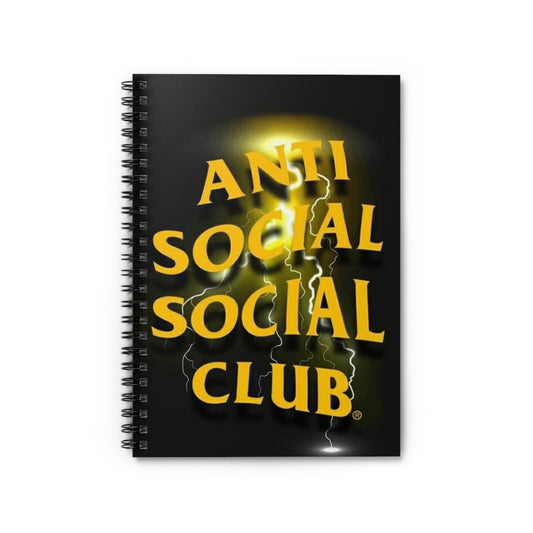 Anti social club Spiral Notebook - Ruled Line