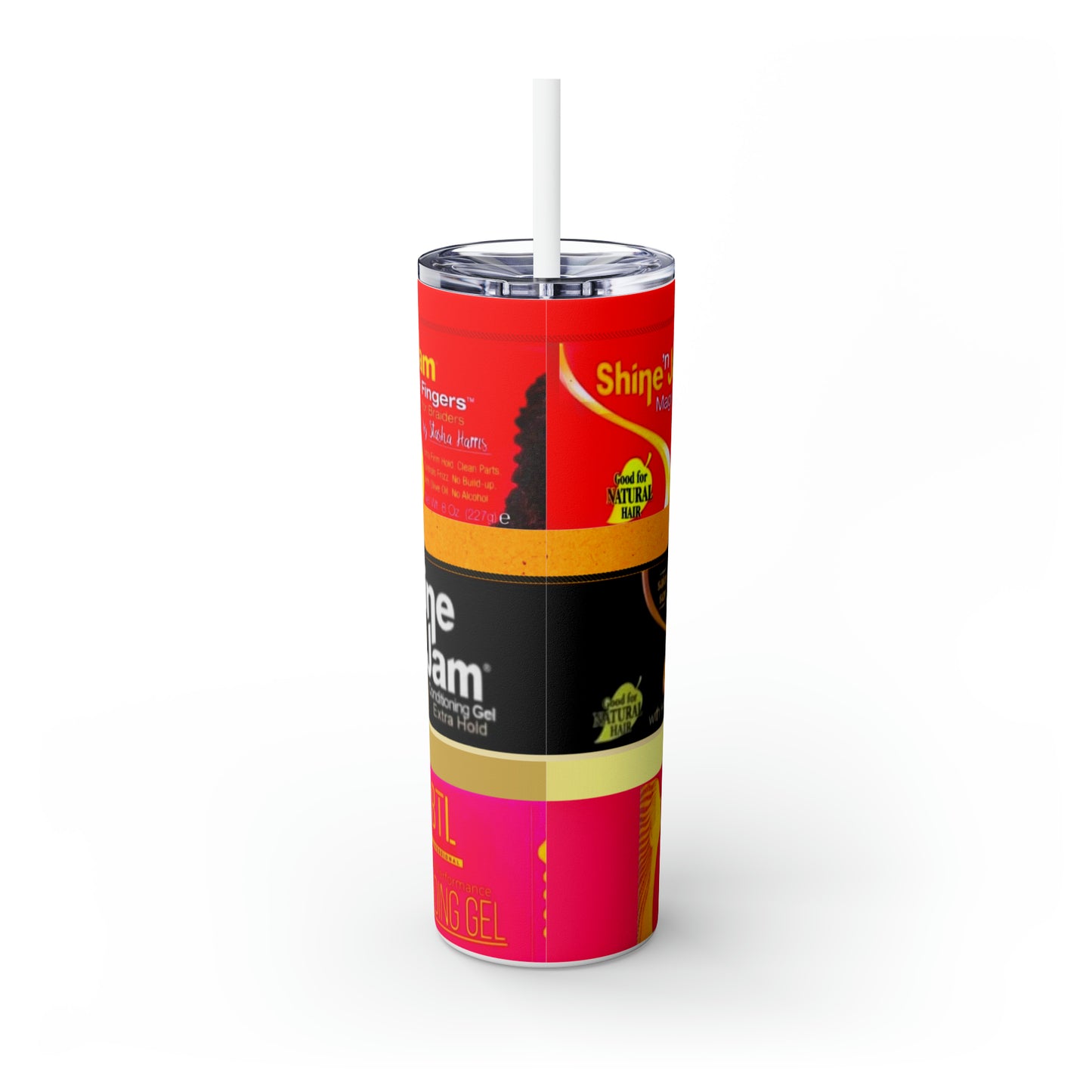 Shine jam Skinny Tumbler with Straw, 20oz