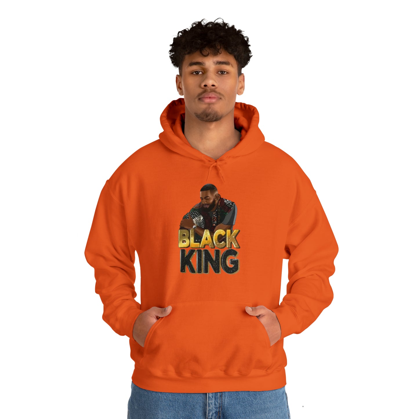 Black King Heavy Blend™ Hooded Sweatshirt