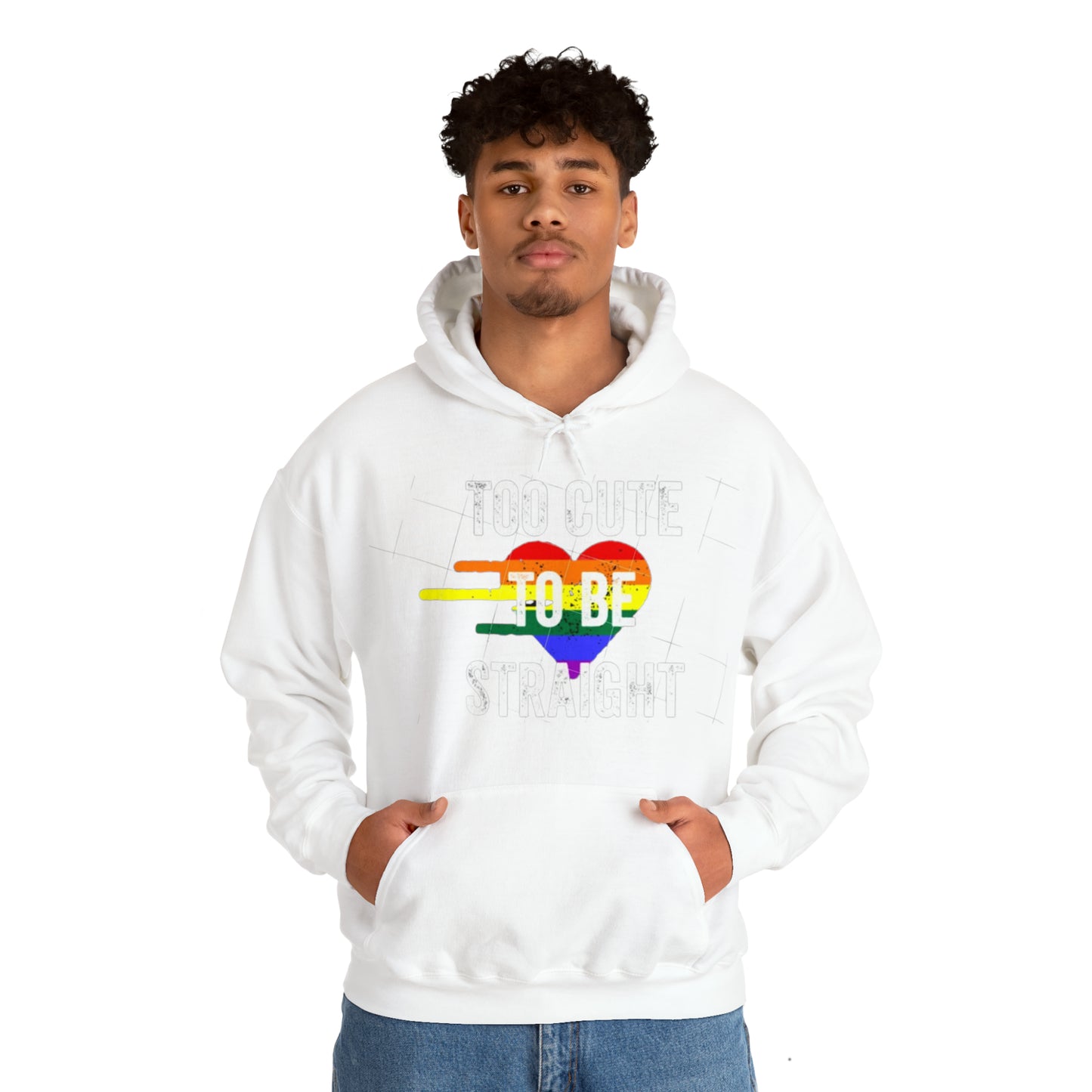 To cute to be straight Heavy Blend™ Hooded Sweatshirt