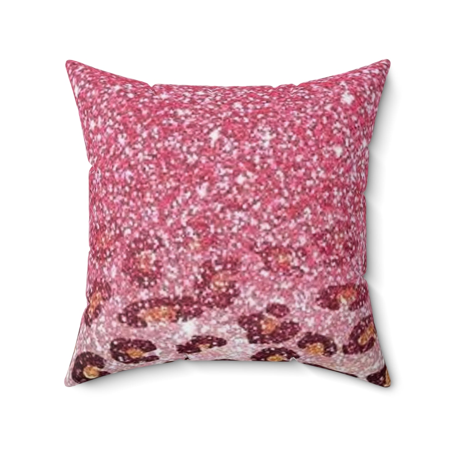 Pink leopard Square Pillow