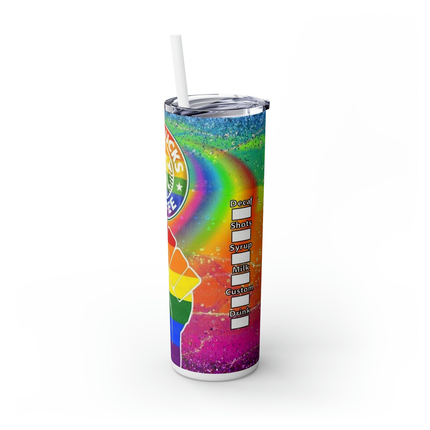 Pride Starbucks Skinny Tumbler with Straw, 20oz