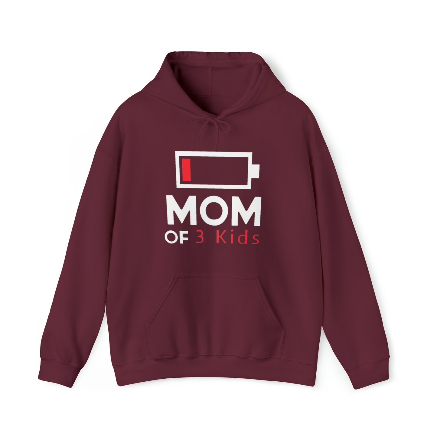 Mom of 3 kids Hooded Sweatshirt