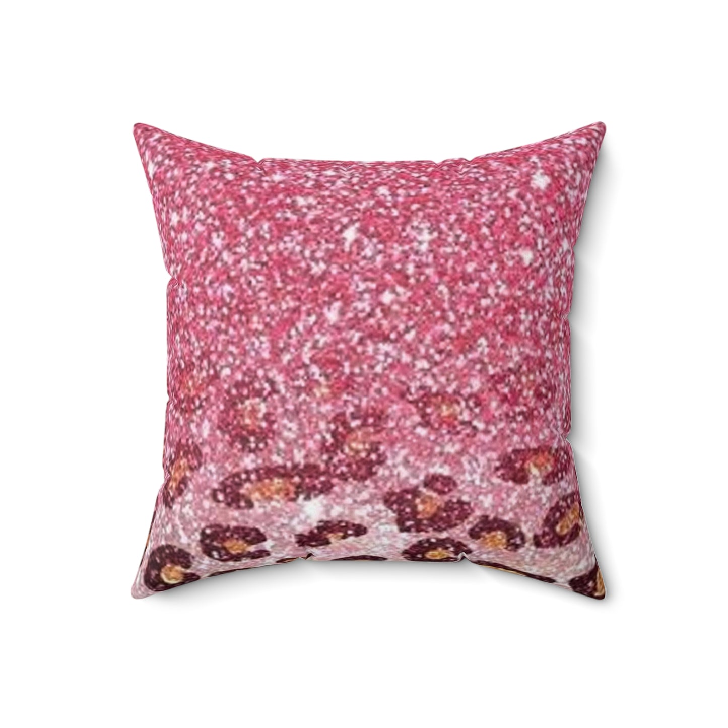 Pink leopard Square Pillow