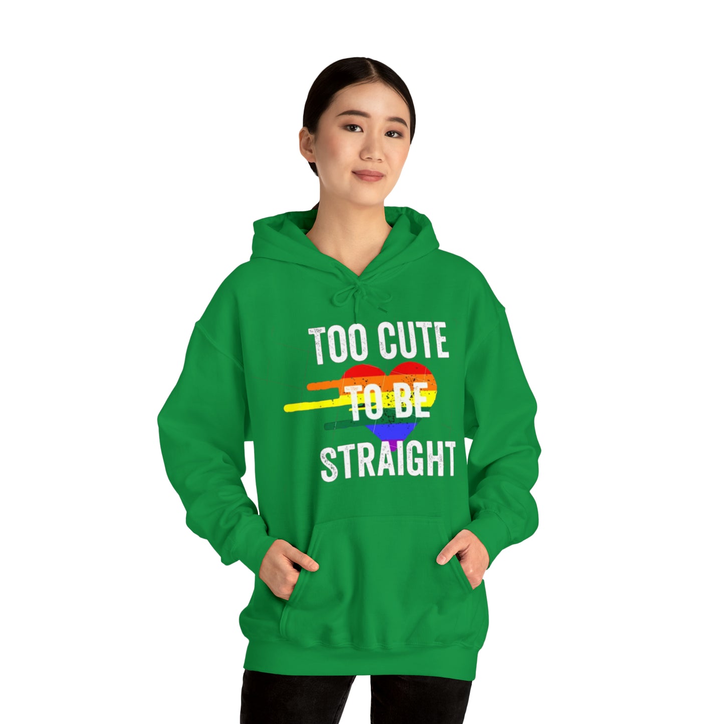 To cute to be straight Heavy Blend™ Hooded Sweatshirt