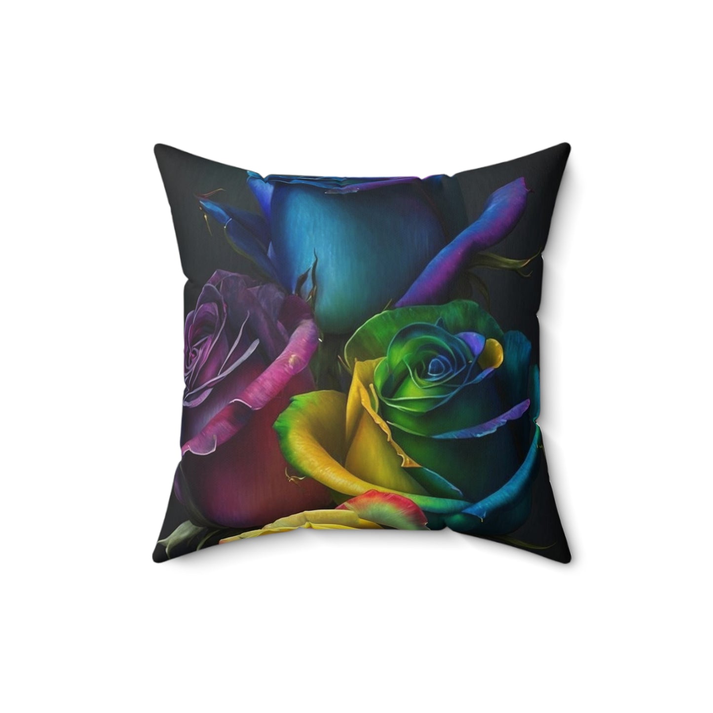 Rose Polyester Square Pillow