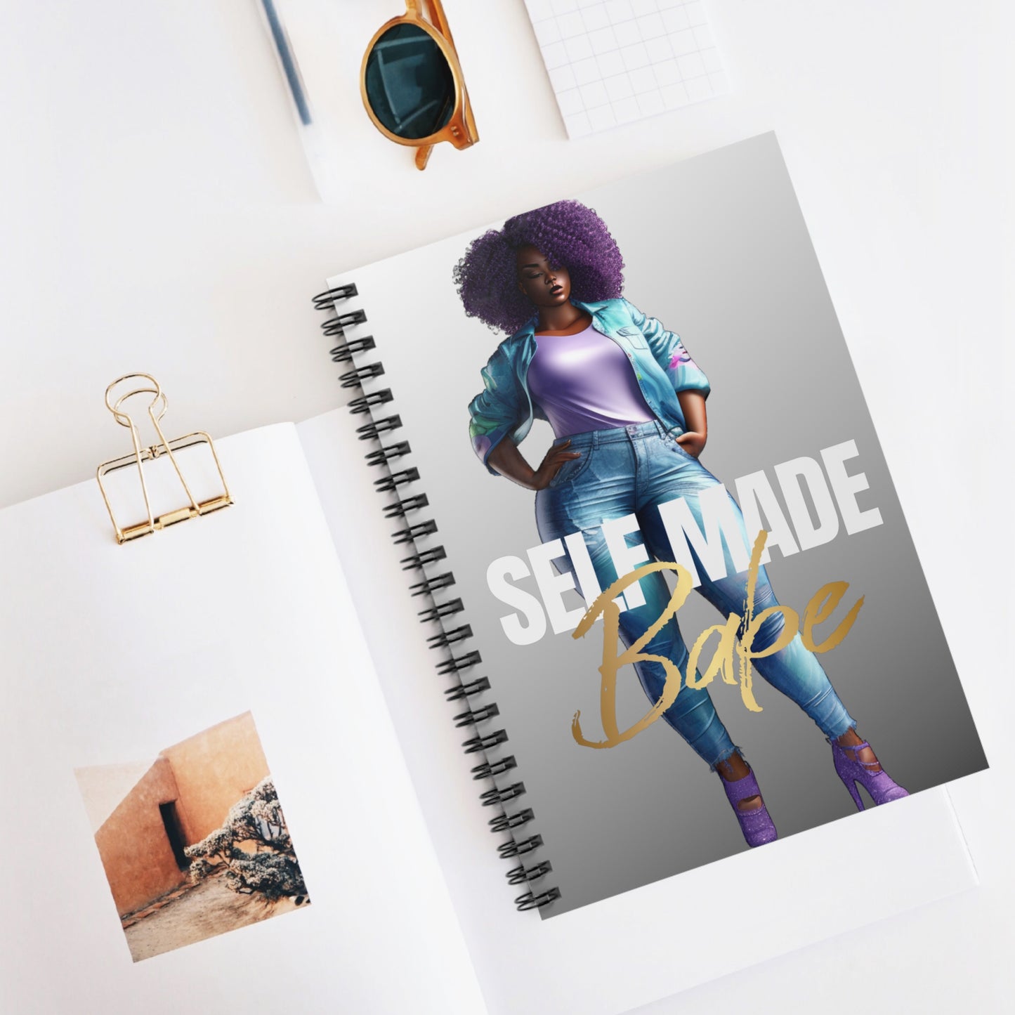 Self Made Babe Spiral Notebook - Ruled Line