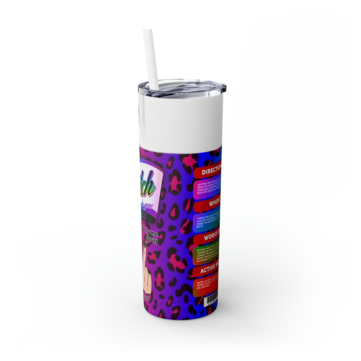 Skinny Tumbler with Straw, 20oz