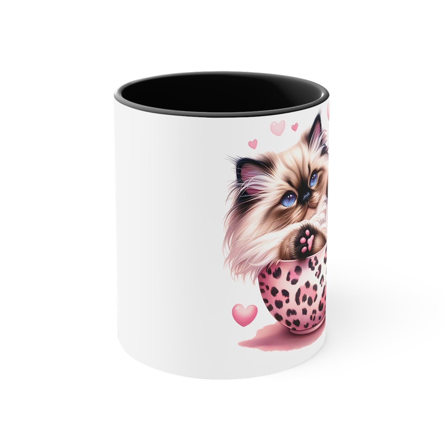 Cat in a leopard cup Accent Coffee Mug, 11oz