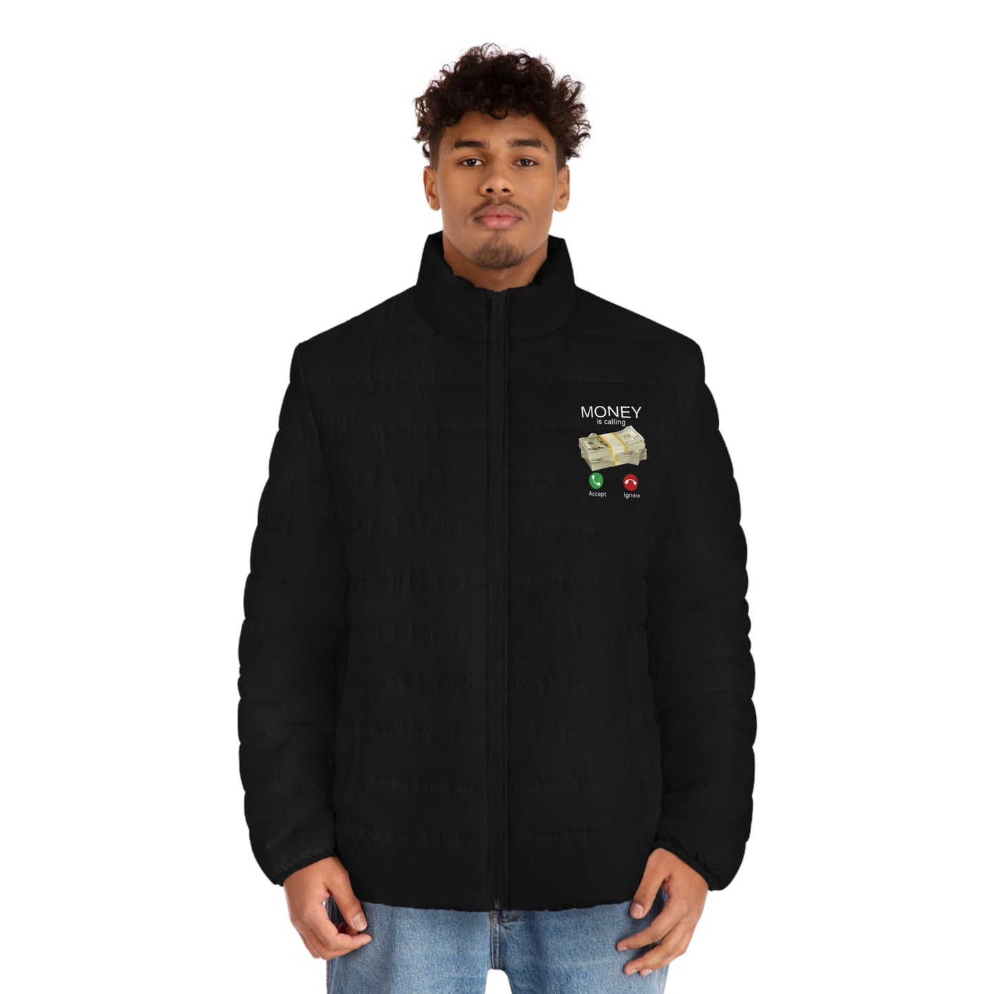 Money calling Puffer Jacket