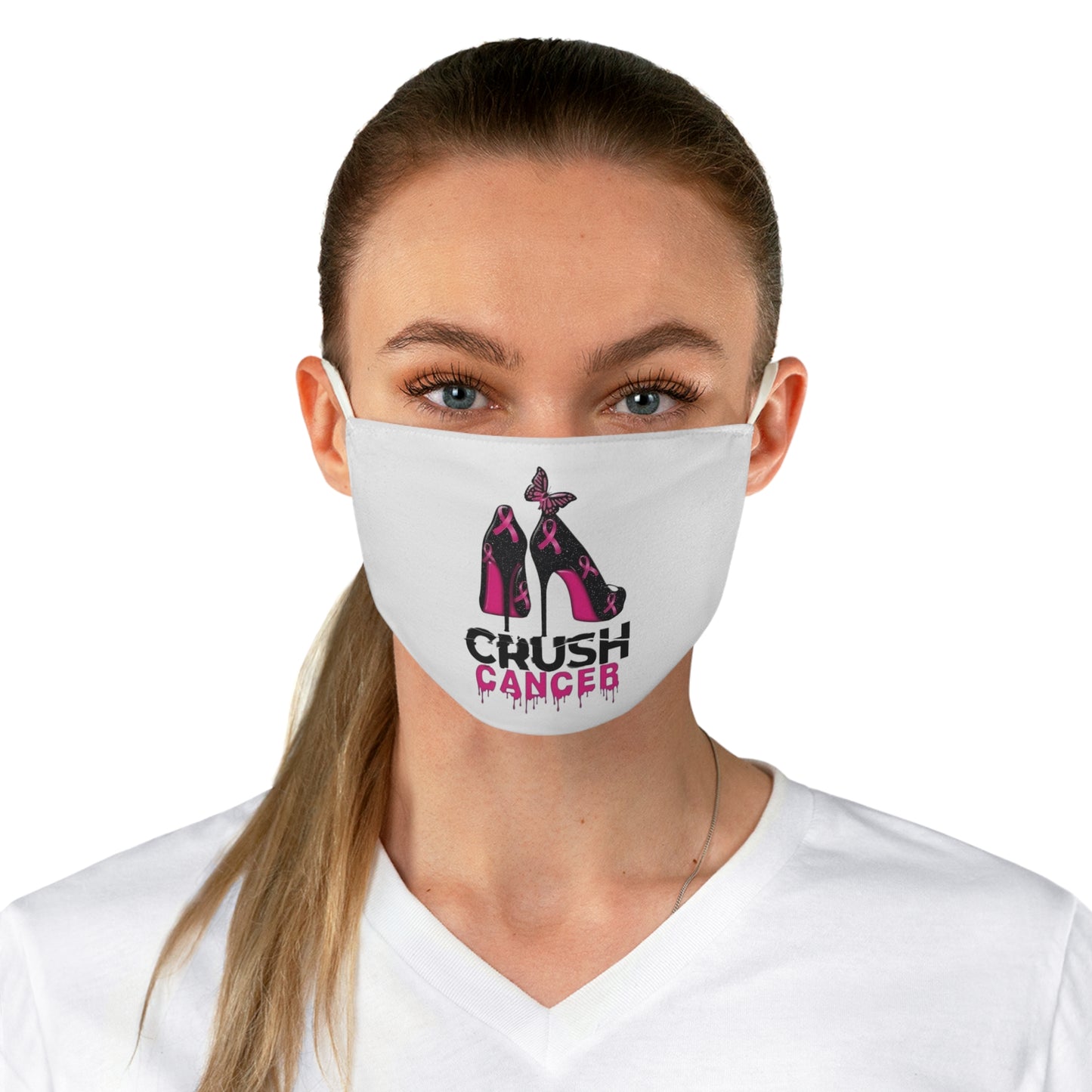 Crush Cancer Fabric Face Mask