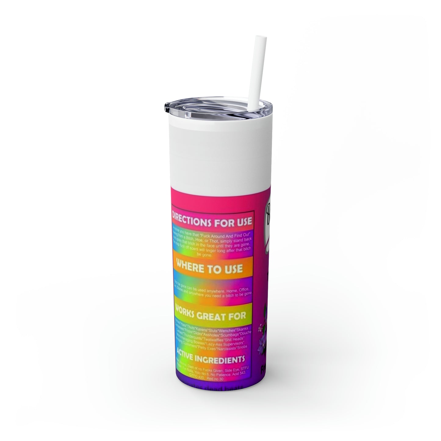 Baby daddy Skinny Tumbler with Straw, 20oz