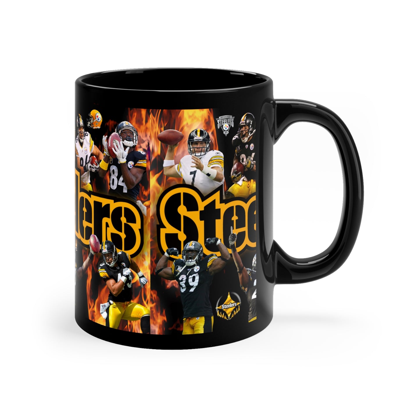 11oz Black Steelers Mug