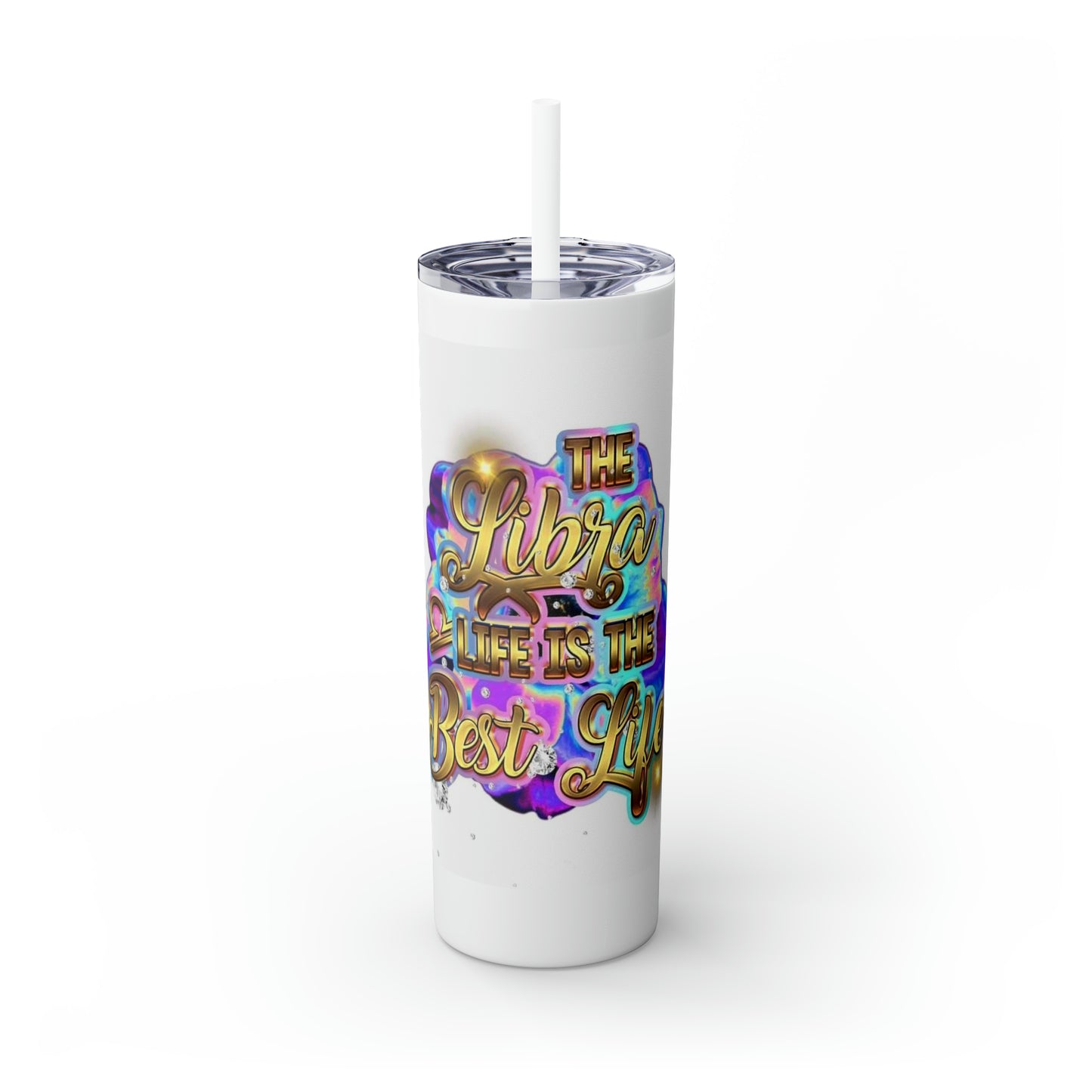 The libra life is the best life Tumbler with Straw, 20oz