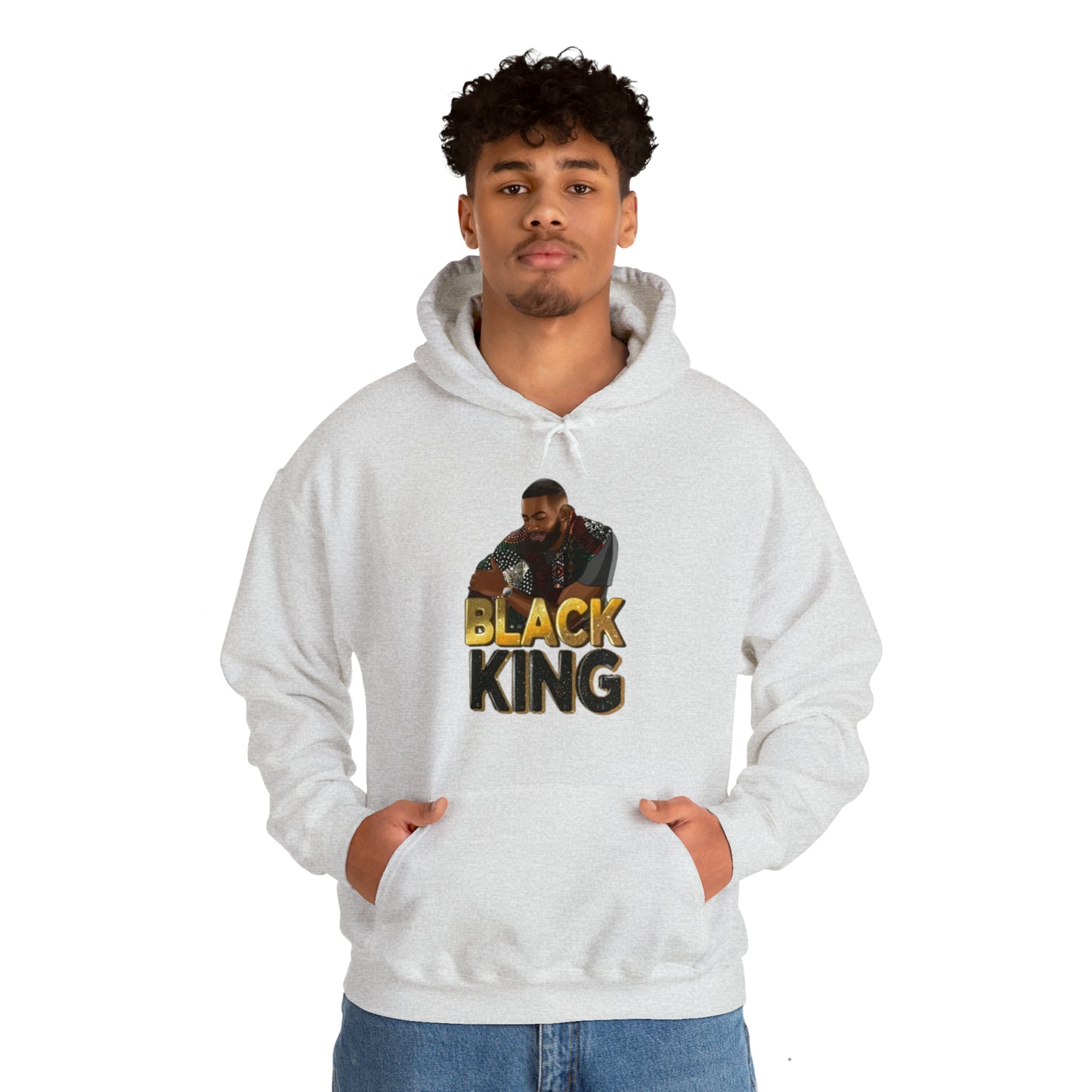 Black King Heavy Blend™ Hooded Sweatshirt