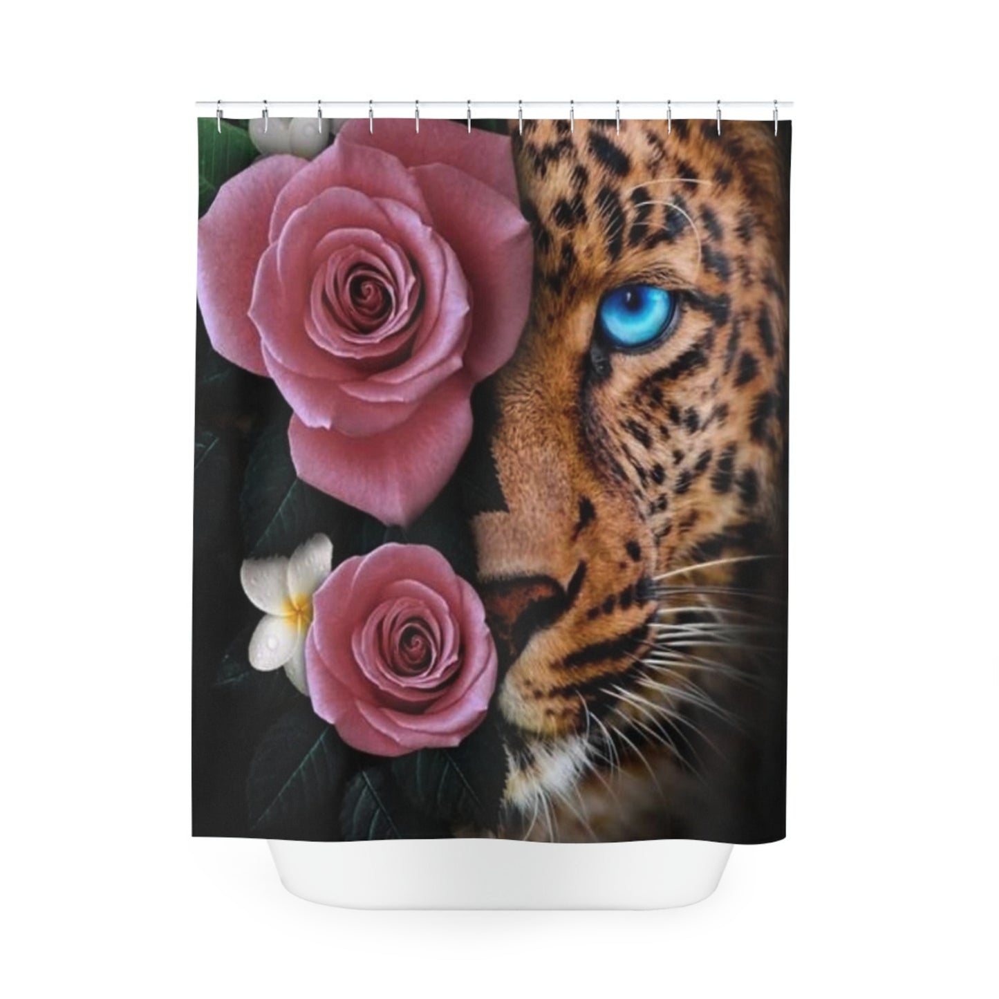 Leopard Polyester Shower Curtain