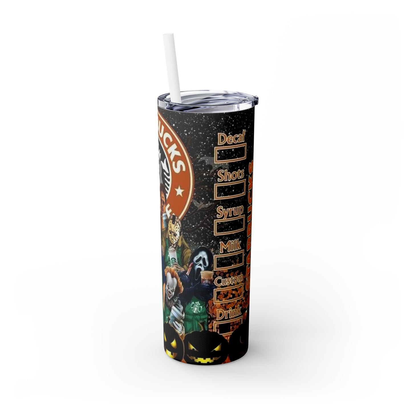 Starbucks Halloween Skinny Tumbler with Straw, 20oz