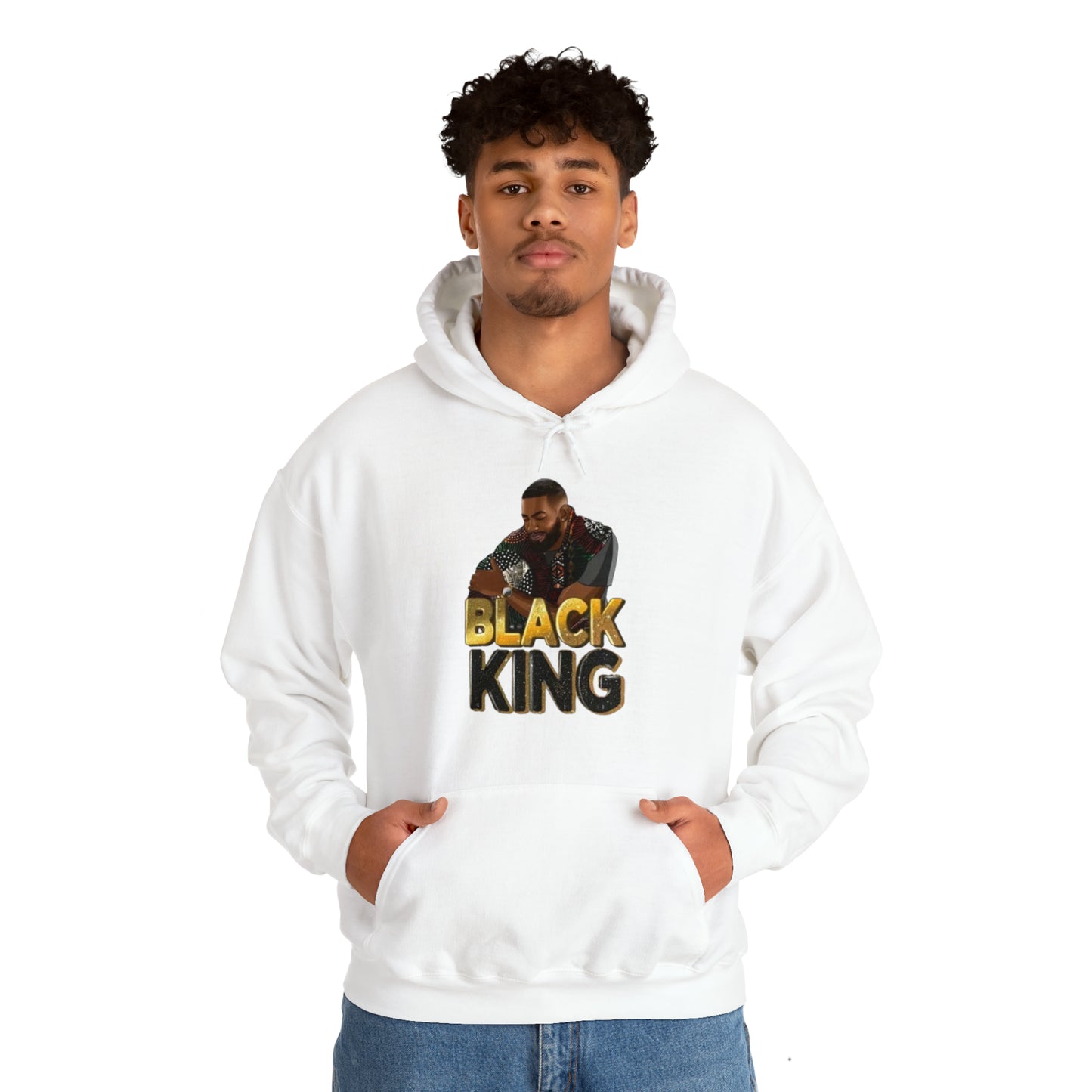 Black King Heavy Blend™ Hooded Sweatshirt