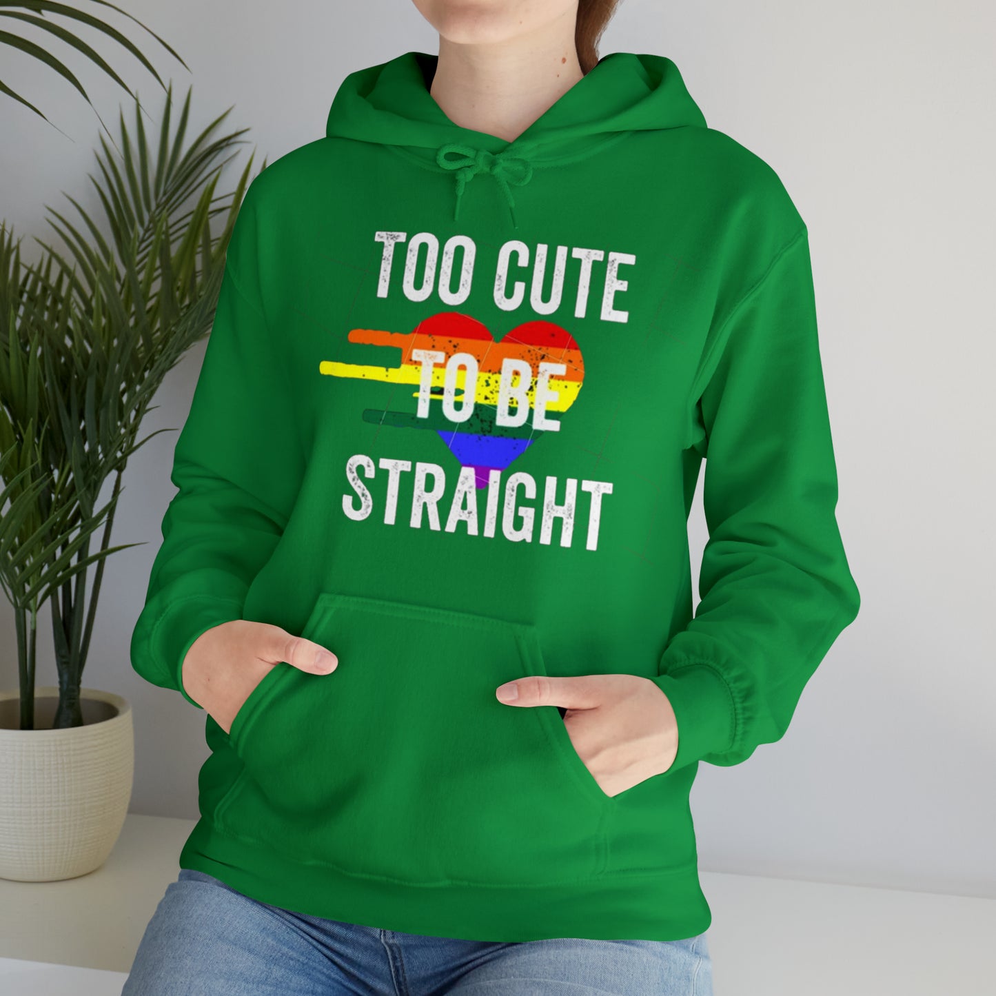 To cute to be straight Heavy Blend™ Hooded Sweatshirt