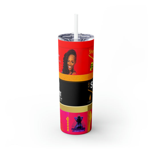 Personalized Shine jam Skinny Tumbler with Straw, 20oz