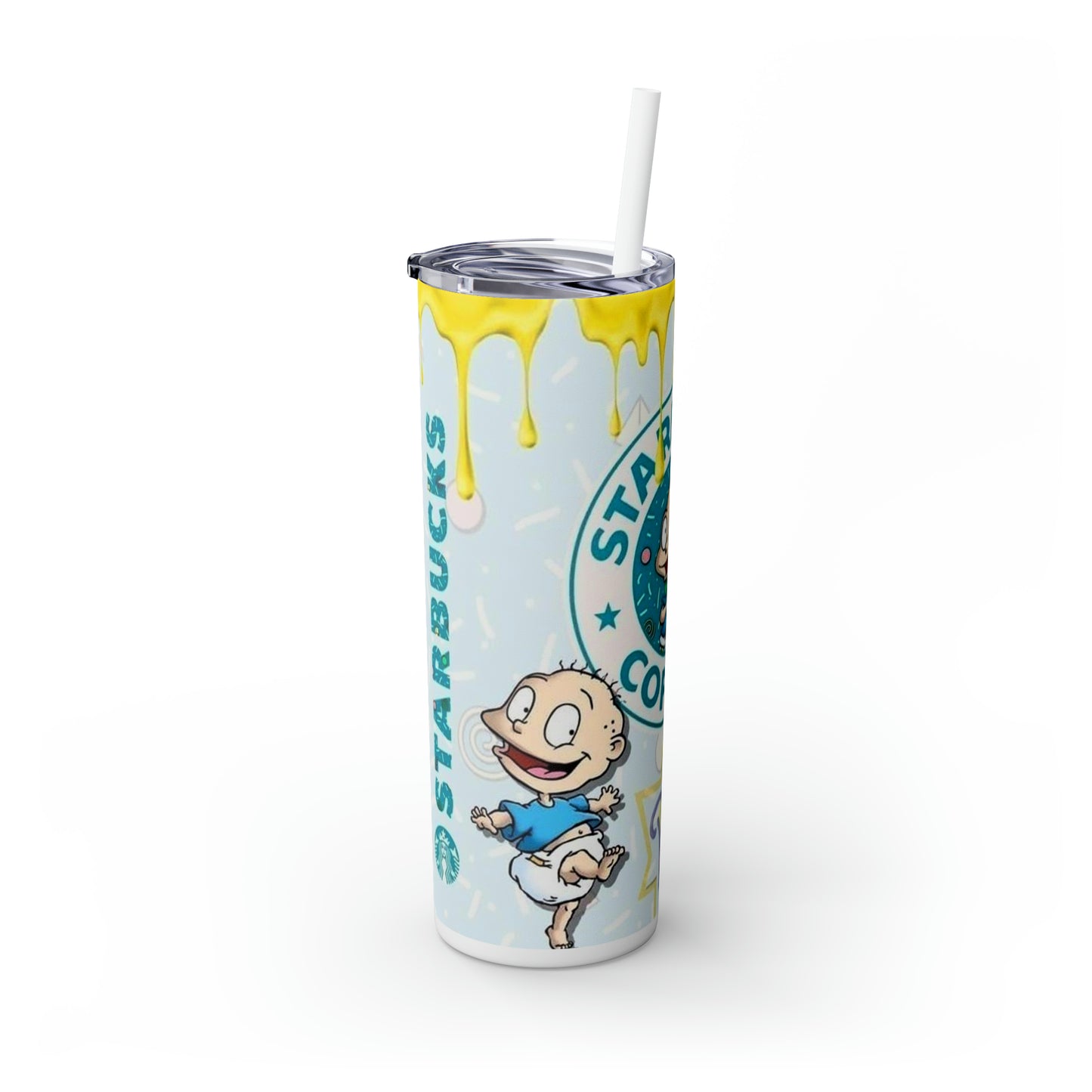 Rugrats Skinny Tumbler with Straw, 20oz