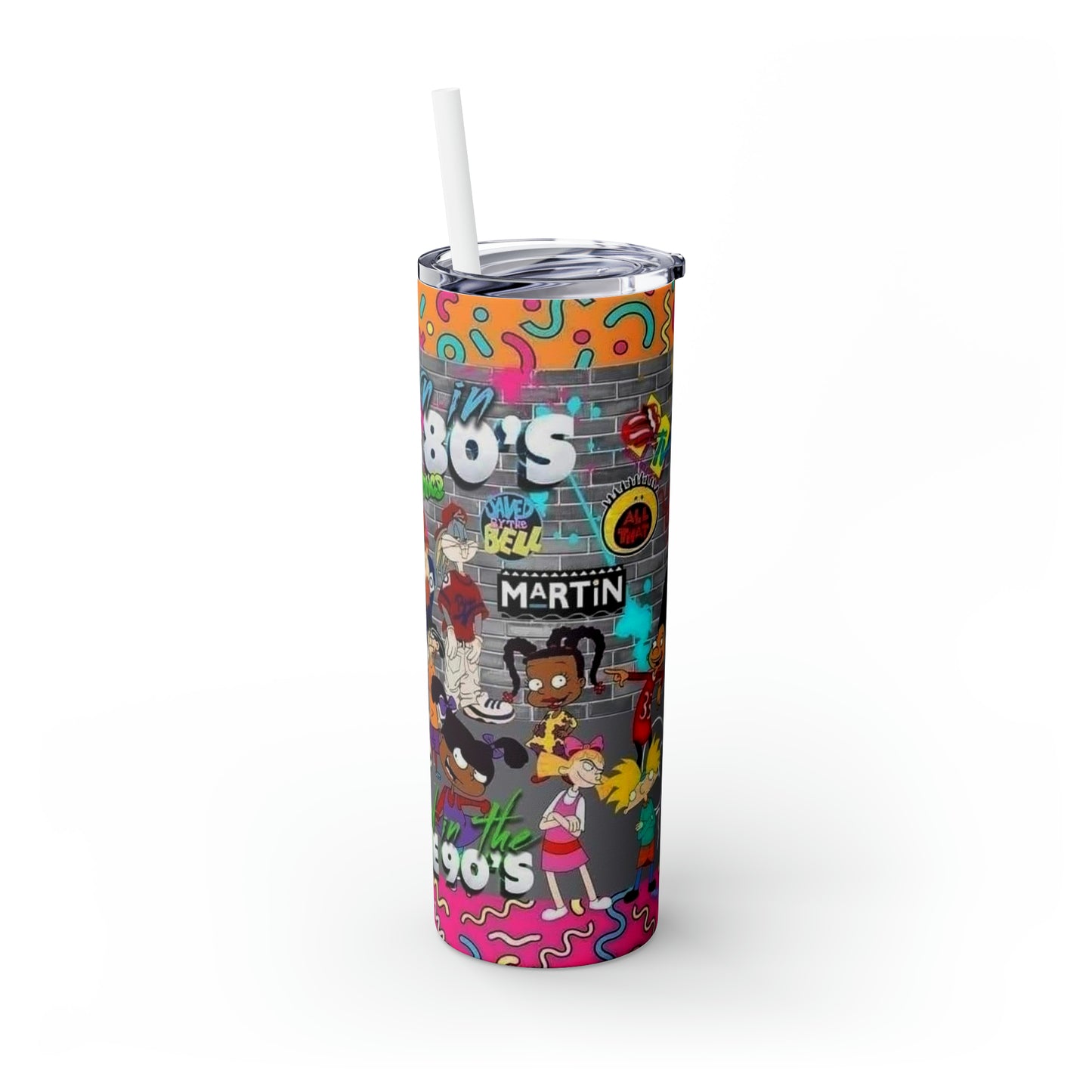 Born in the 80s Tumbler with Straw, 20oz