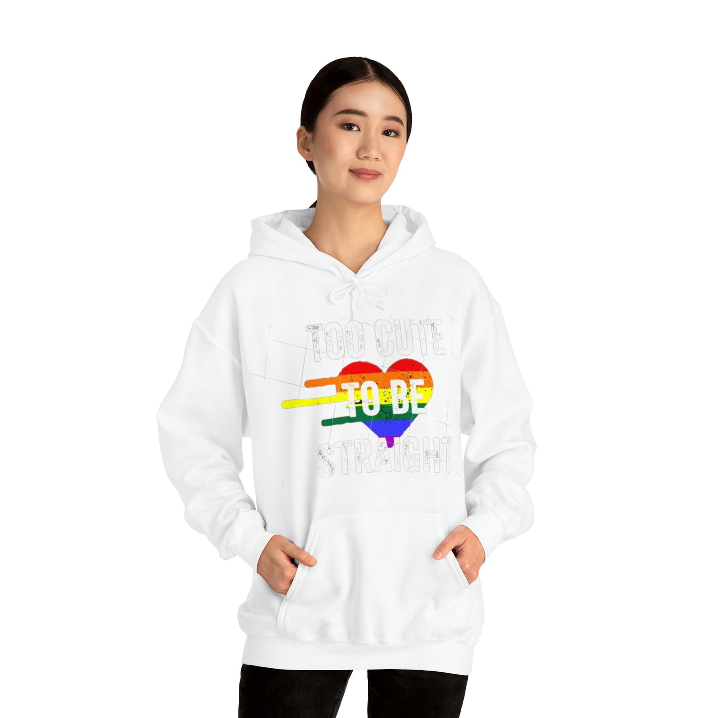 To cute to be straight Heavy Blend™ Hooded Sweatshirt