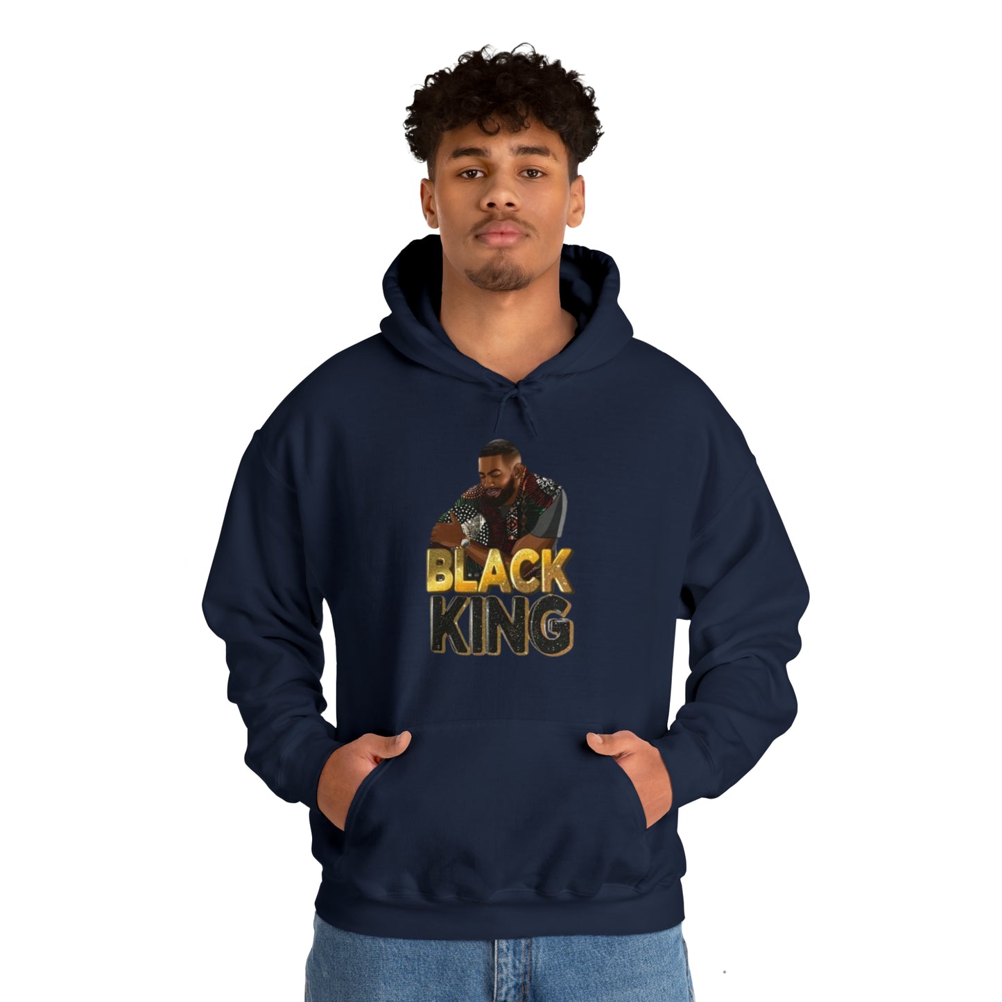 Black King Heavy Blend™ Hooded Sweatshirt