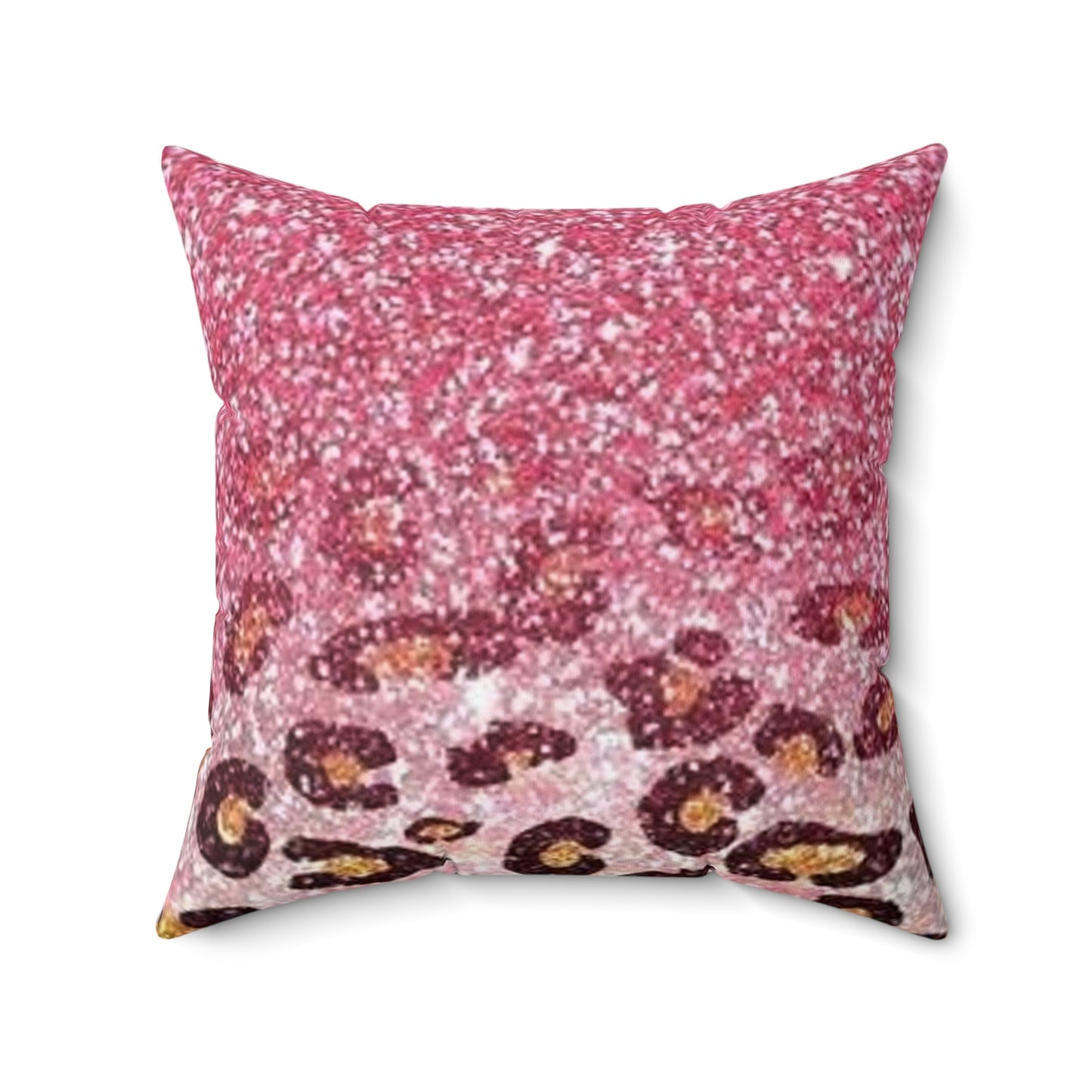 Pink leopard Square Pillow