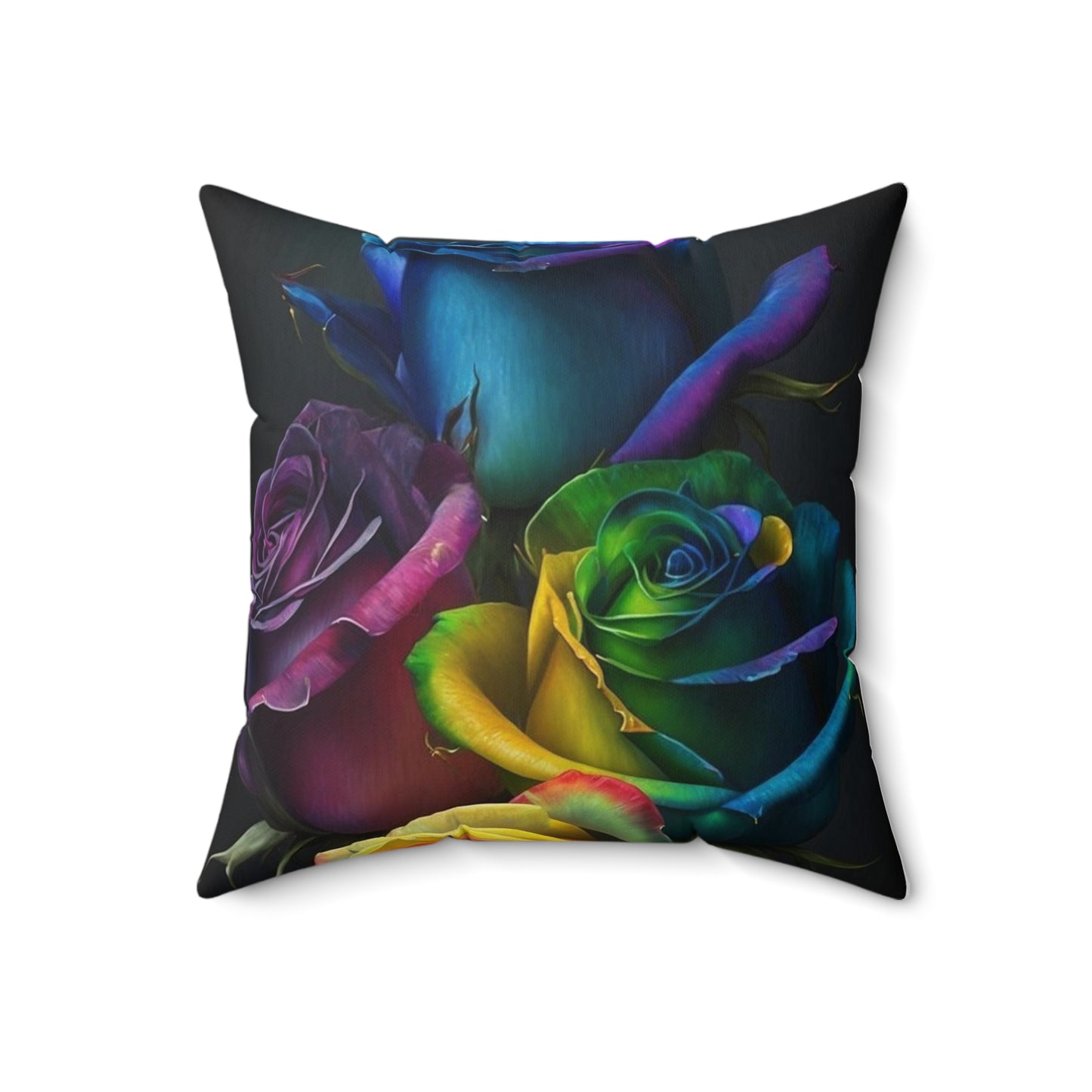 Rose Polyester Square Pillow