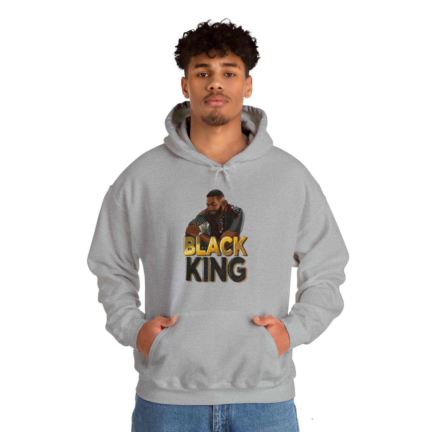 Black King Heavy Blend™ Hooded Sweatshirt