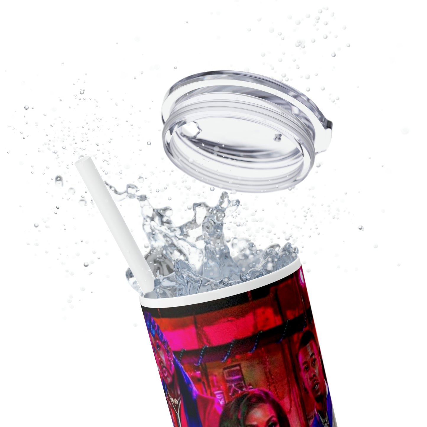 P valley Skinny Tumbler with Straw, 20oz