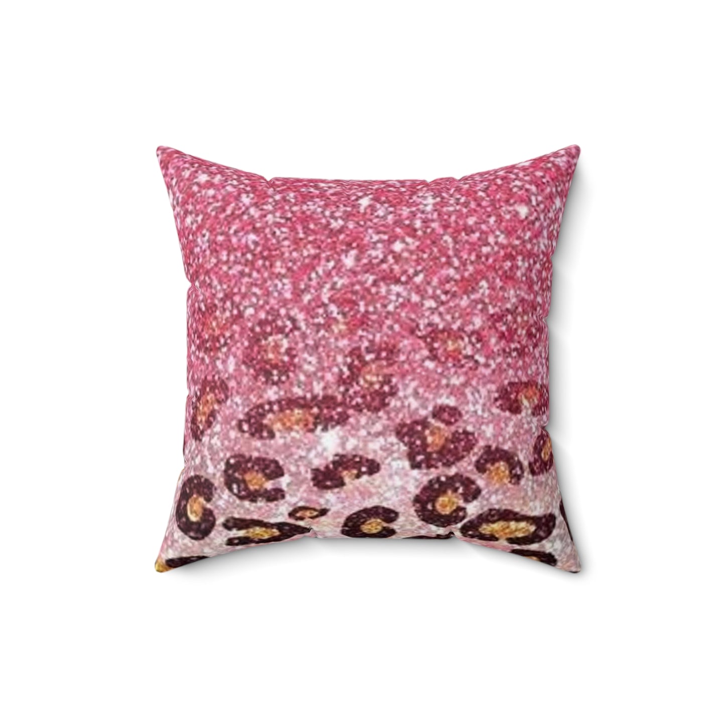 Pink leopard Square Pillow